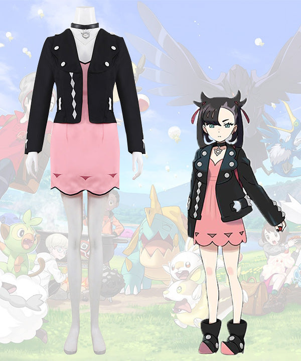 Pokemon Pok¡§|mon Sword And Shield Marnie Cosplay Costume