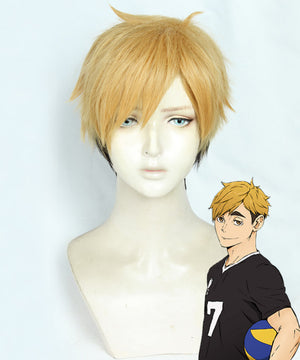 Haikyuu!! Season 4 Haikyuu!!: To the Top Atsumu Miya Golden Cosplay Wig