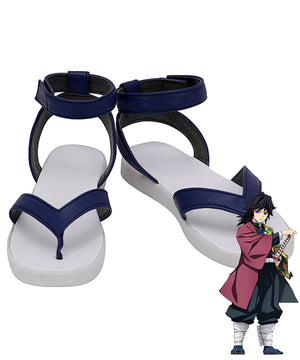 Demon Slayer: Kimetsu no Yaiba Giyuu Tomioka Blue Cosplay Shoes