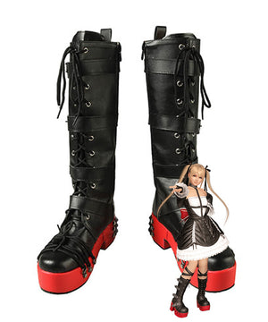 Dead or Alive 6 Marie Rose Black Shoes Cosplay Boots