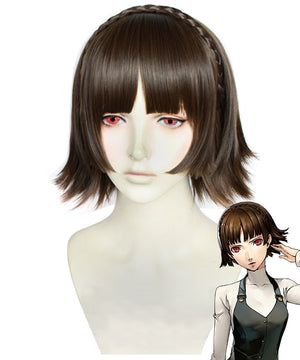 Persona 5 Makoto Niijima Brown Cosplay Wig