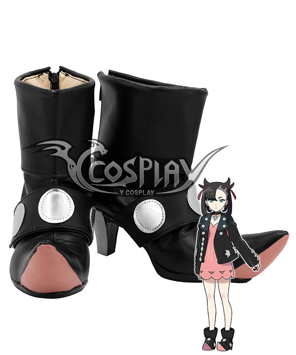 Pokemon Pok¨¦mon Sword And Shield Marnie Black Cosplay Shoes