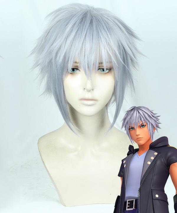 Kingdom Hearts III Riku Silver Grey Cosplay Wig
