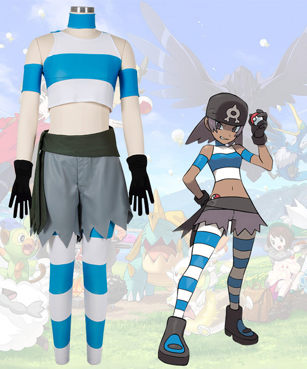 Pokemon Team Aqua Grunt Female Cosplay Costume - B Edition