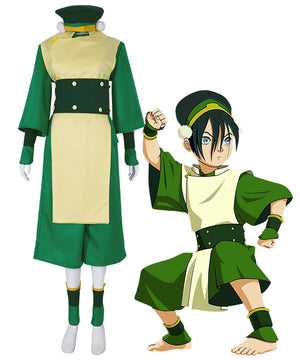 Avatar The Last Airbender Toph Beifong Green Cosplay Costume