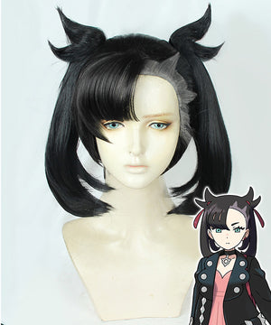 Pokemon Pokémon Sword And Shield marnie Black Grey Cosplay Wig