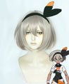 Pokemon Pok¨¦mon Sword And Shield Fighting-Type Bea Grey Cosplay Wig