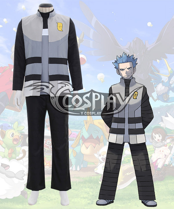 Pokemon Galactic Boss Cyrus Cosplay Costume