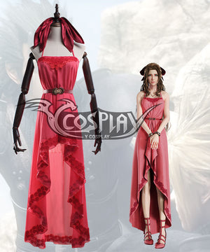 Final Fantasy VII Remake FF7 Aerith Gainsborough Pink Cosplay Costume