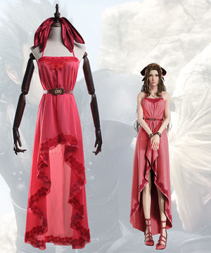 Final Fantasy VII Remake FF7 Aerith Gainsborough Pink Cosplay Costume