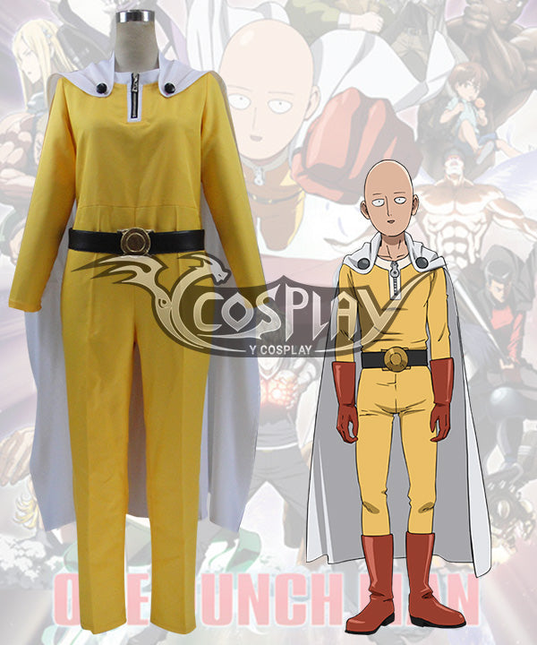 One Punch Man Saitama Caped Baldy Hagemanto Cosplay Costume