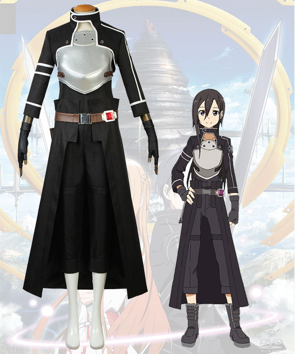 Sword Art Online II SAO Sodo Ato Onrain Gun Gale Online GGO Kirigaya Kazuto Kirito Cosplay Costume