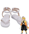 Demon Slayer: Kimetsu No Yaiba Agatsuma Zenitsu White Cosplay Shoes