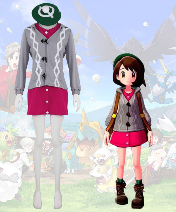Pokemon Pok¡§|mon Sword and Pok¡§|mon Shield Female Trainer Cosplay Costume