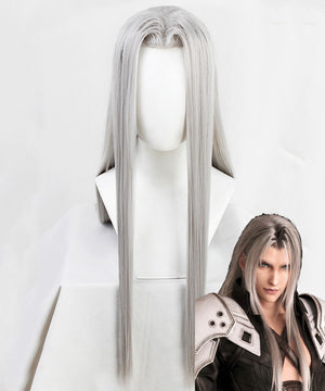 Final Fantasy VII Remake FF7 Sephiroth Silver Cosplay Wig