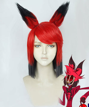 Hazbin Hotel Alastor Red Cosplay Wig