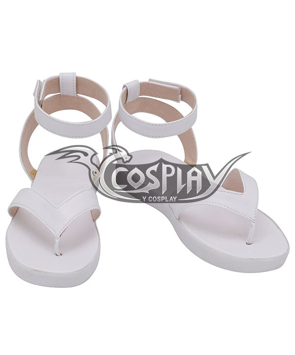 Demon Slayer: Kimetsu No Yaiba Agatsuma Zenitsu White Cosplay Shoes