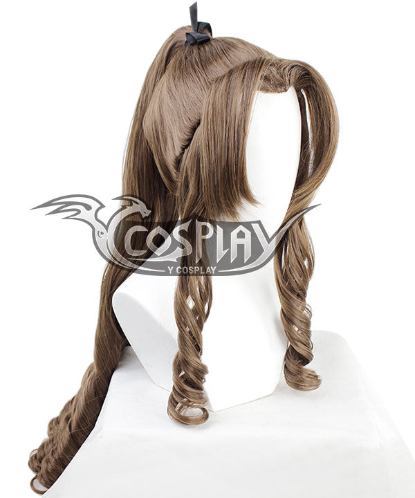 Final Fantasy VII Remake FF7 Aerith Gainsborough Formal Brown Cosplay Wig