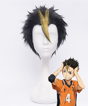 Haikyu!! Haikyuu!! Karasuno High School Yu Nishinoya Nishinoya Yuu Multicolor Cosplay Wig