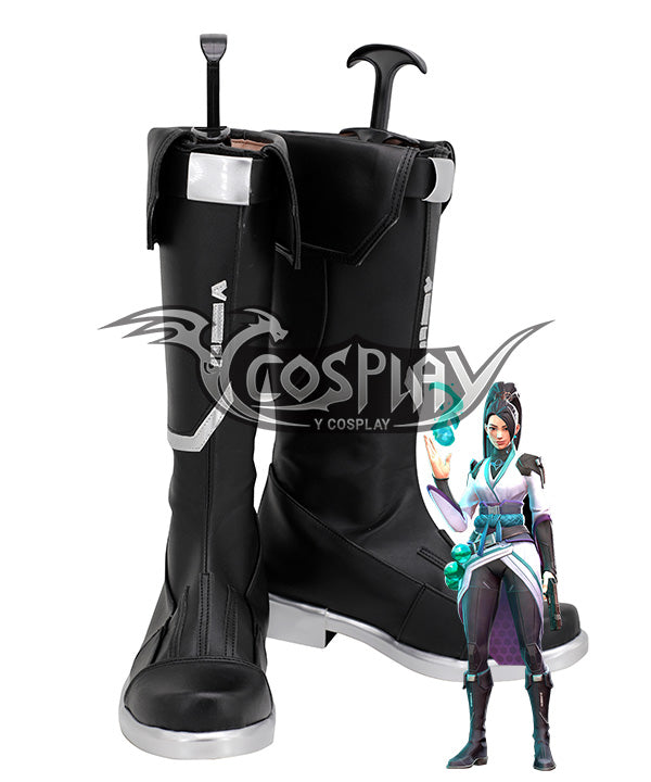 Valorant Sage Black Shoes Cosplay Boots