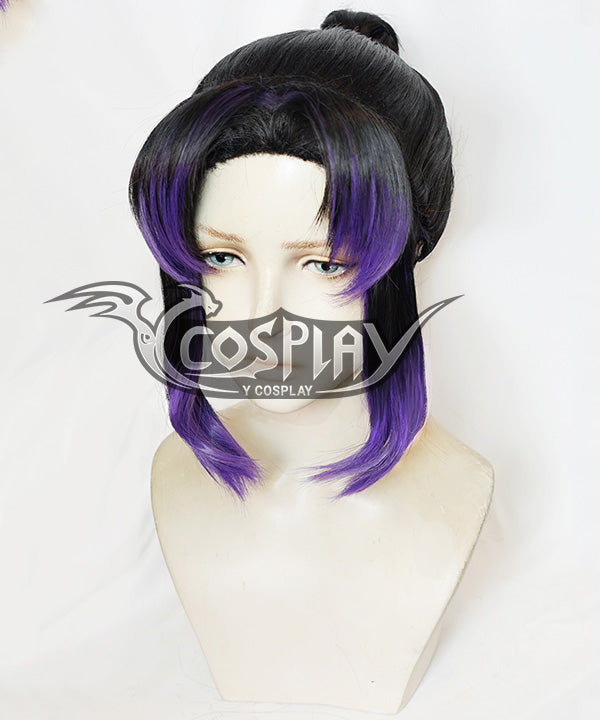 Demon Slayer: Kimetsu No Yaiba Shinobu Kochou Black Purple Cosplay Wig