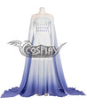Disney Frozen 2 Elsa Snow Queen Blue White Dress Cosplay Costume