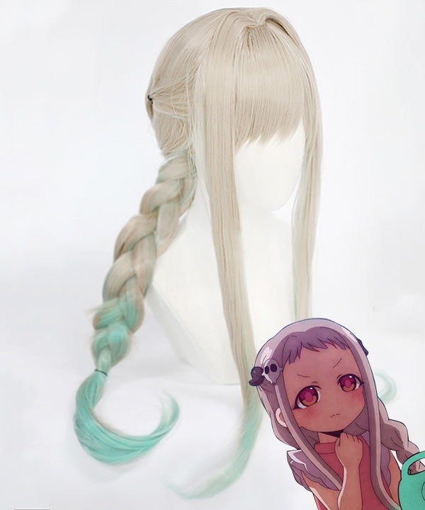 Jibaku Shounen Hanako-Kun Yashiro Nene Silver Green Cosplay Wig