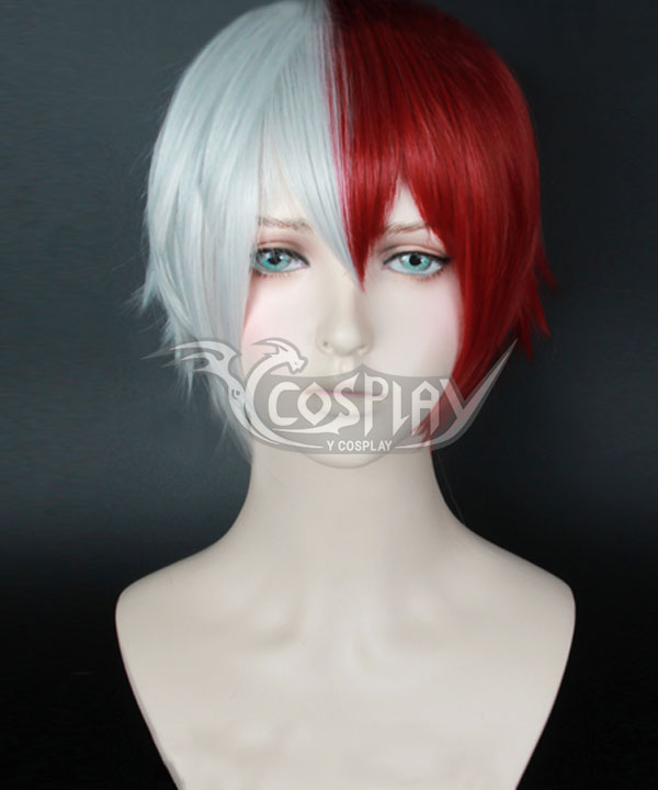 My Hero Academia Boku no Hero Akademia Shoto Todoroki Red White Cosplay Wig