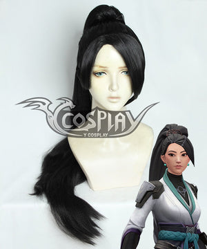 Valorant Sage Black Cosplay Wig