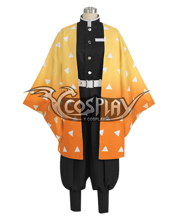 Demon Slayer: Kimetsu No Yaiba Agatsuma Zenitsu Cosplay Costume