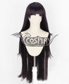 Super Danganronpa Dangan Ronpa 2 Mikan Tsumiki Black Purple Cosplay Wig