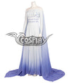 Disney Frozen 2 Elsa Snow Queen Blue White Dress Cosplay Costume