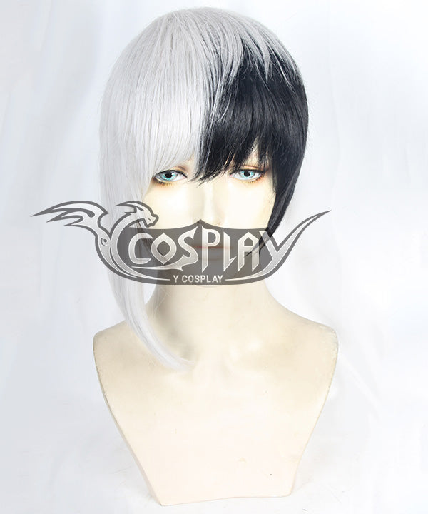Dr.Stone Gen Asagiri Black White Cosplay Wig