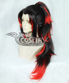 Demon Slayer: Kimetsu no Yaiba Tsugikuni Yoriichi Black Red Cosplay Wig