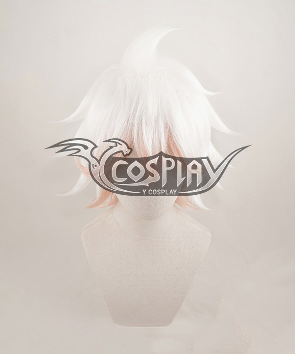 Super Danganronpa 2 Komaeda Nagito White Pink Cosplay Wig