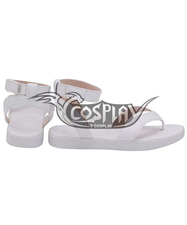 Demon Slayer: Kimetsu No Yaiba Agatsuma Zenitsu White Cosplay Shoes