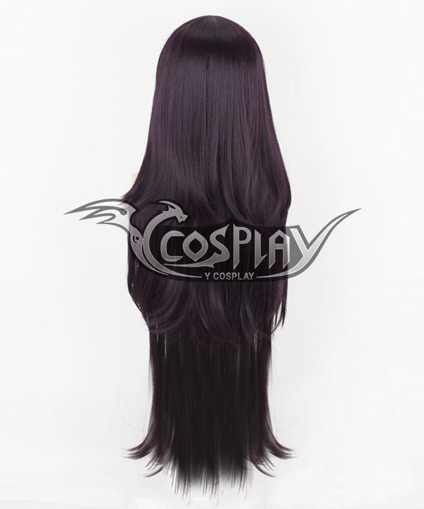 Super Danganronpa Dangan Ronpa 2 Mikan Tsumiki Black Purple Cosplay Wig