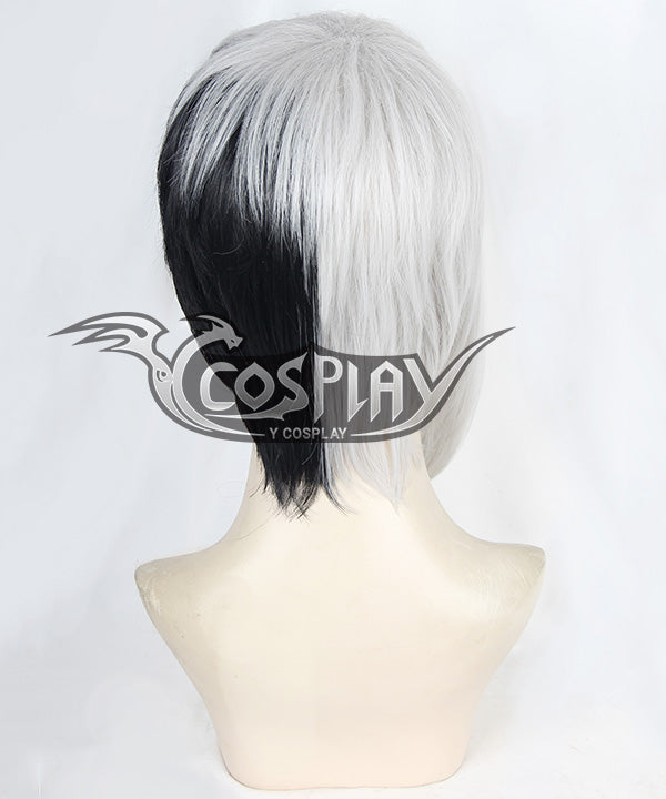 Dr.Stone Gen Asagiri Black White Cosplay Wig