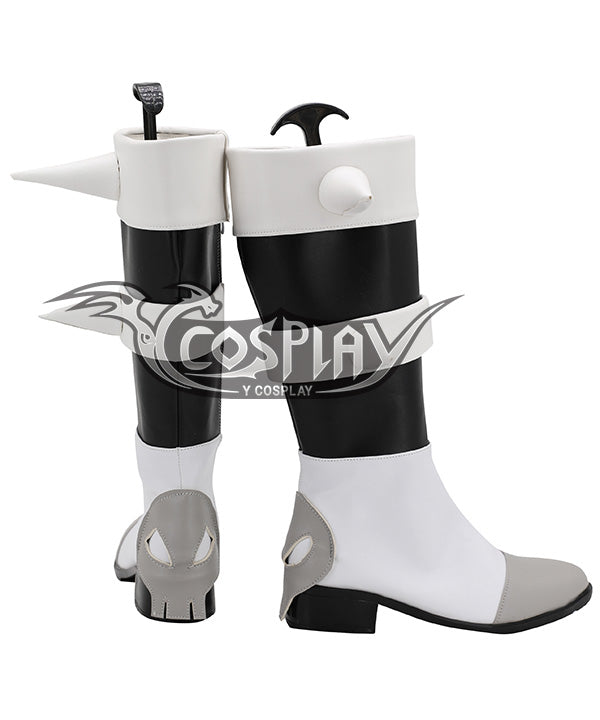 Pokemon Pok¨¦mon Sword And Shield Piers Black Grey Shoes Cosplay Boots