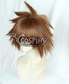 Kingdom Hearts III Sora Brown Yellow Cosplay Wig