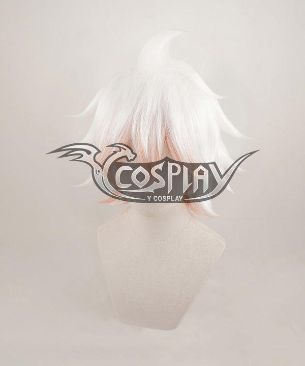 Super Danganronpa 2 Komaeda Nagito White Pink Cosplay Wig