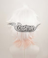 Super Danganronpa 2 Komaeda Nagito White Pink Cosplay Wig