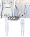 Disney Frozen 2 Elsa Snow Queen Blue White Dress Cosplay Costume