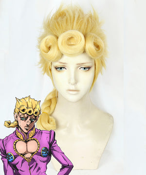 JoJo's Bizarre Adventure: Vento Aureo Golden Wind Giorno Giovanna Golden Cosplay Wig