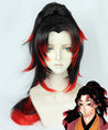 Demon Slayer: Kimetsu no Yaiba Tsugikuni Yoriichi Black Red Cosplay Wig