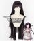 Super Danganronpa Dangan Ronpa 2 Mikan Tsumiki Black Purple Cosplay Wig