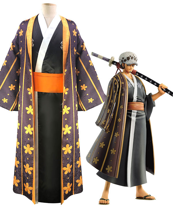 One Piece Wano Country Trafalgar D Water Law Cosplay Costume