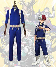 My Hero Academia Boku No Hero Akademia Shoto Todoroki Battle Suit Cosplay Costume