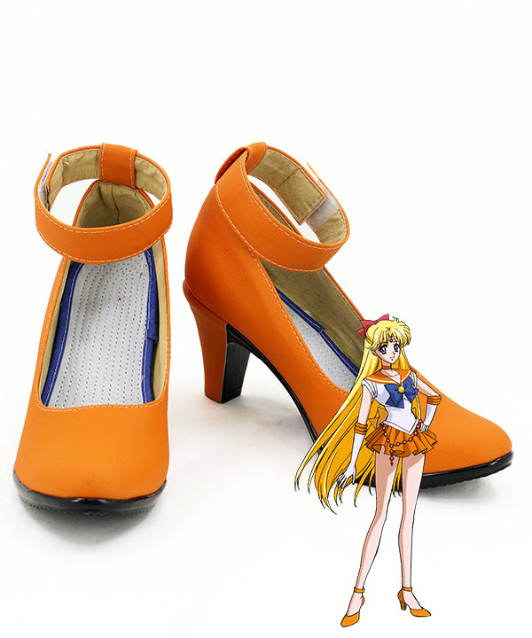 Sailor Moon Minako Aino Sailor Venus Orange Cosplay Shoes