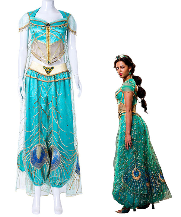 Disney 2019 ALADDIN Princess Jasmine Cosplay Costume